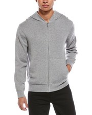 Vince Gray Modern Full Zip Wool-Blend Hoodie Men's Gray L