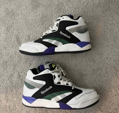Reebok US 8 Men's White/Black/Green/Purple Retro Shaq Victory Pump