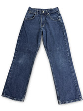 Wrangler Boys Jeans 14 Regular Blue Denim Straight Leg Adjustable Waist 955BBDR
