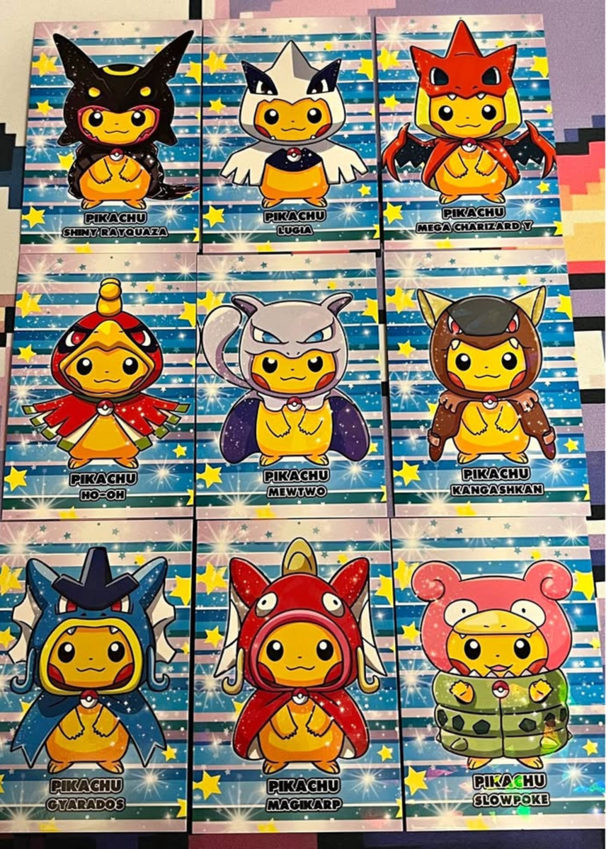 9x Pikachu Poncho Database Full Set | eBay