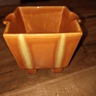 Hull Pottery USA #67, Persimmon Orange, Candlestick Holder 4” x 4”