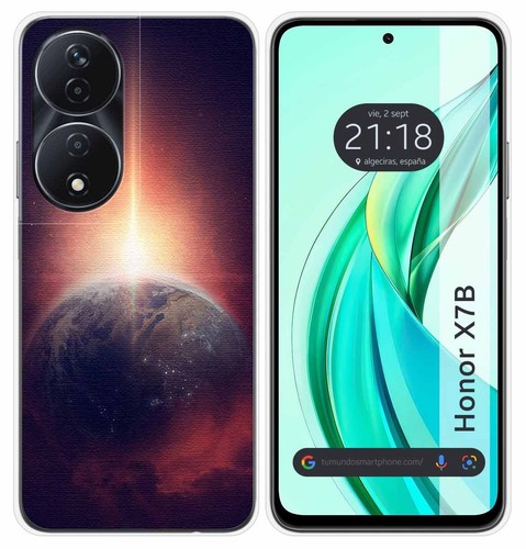 Silikon-Hülle Für Huawei Honor X7b / Honor 90 – Transparent Pink-lila, Dünn, Stoßfest, TPU