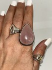 ROSE QUARTZ RING 925 STERLING SILVER — photo 5