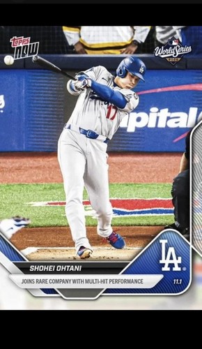 Shohei Ohtani 2025 MLB TOPPS NOW 919 World Series Multi Hit Performance In Hand