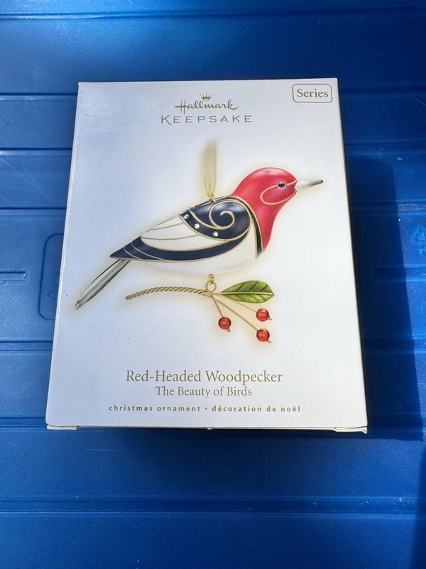 Hallmark Ornament The Beauty of Birds #5 2009 Red-Headed Woodpecker New