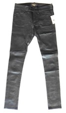 Double RL RRL RALPH LAUREN Textured Lamb Leather Skinny PANTS Legging 26 NEW NWT