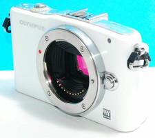 OLYMPUS PEN Mini E-PM1 Mirrorless SLR Camera White Body only No Battery Tested