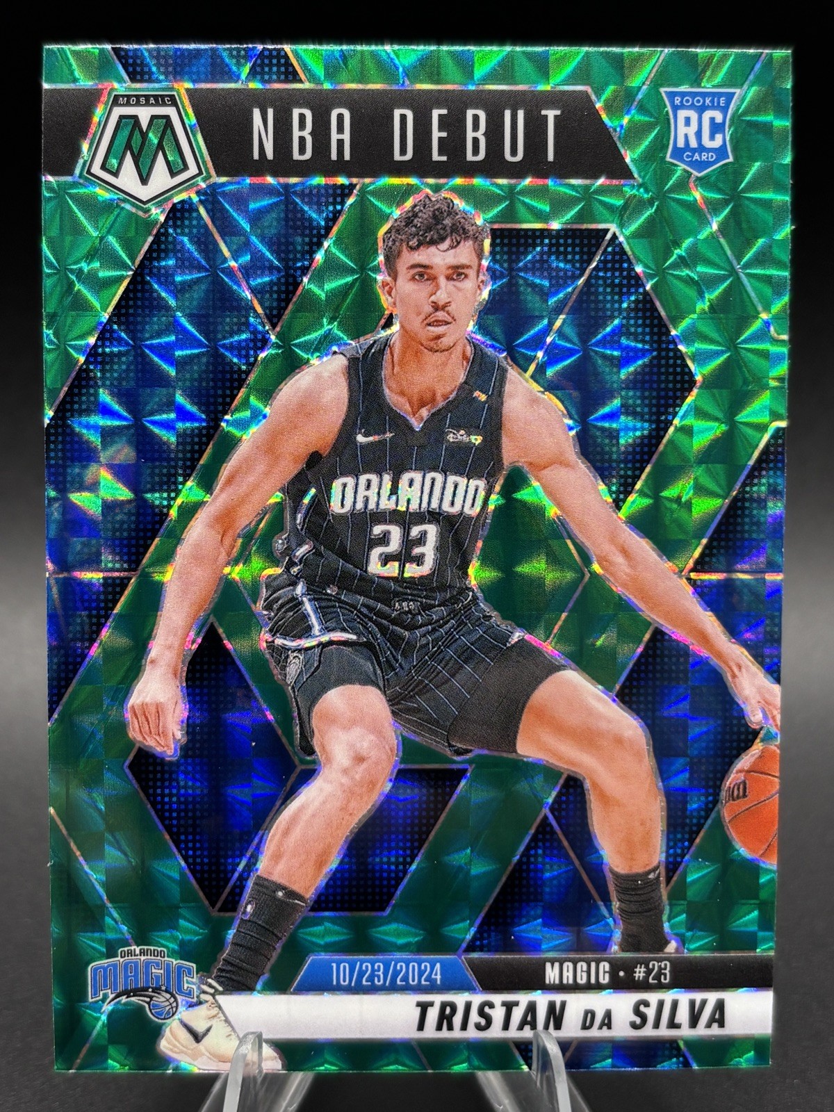 2024-25 Panini Mosaic - NBA Debut Tristan da Silva #266 Green Mosaic Prizm (RC)