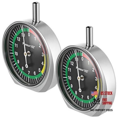  Pcs Tire Tread Depth Gauge in 3nds Dial Type with Color Coded Easy Reading 2