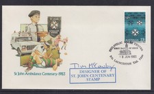 Australia 1983 St John Ambulance Centenary Cover Signed by Designer Tim McCauley