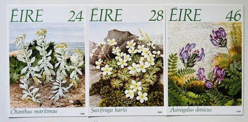 Ireland 1988 Fauna & Flora Irish Native Species Plants 3 x Postcards Unused FDC
