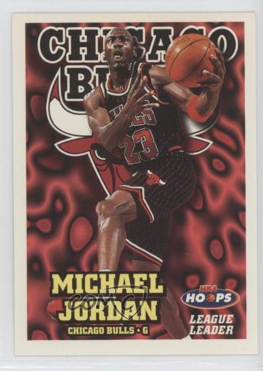 1997-98 NBA Hoops League Leaders Michael Jordan #1 HOF 06td