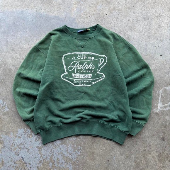 Polo Ralph Lauren Coffee Crewneck Sweatshirt size L