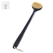 Dry Brushing Body Brush, 17-Inch Anti-Slip Handle, Natural Boar Bristles, Back