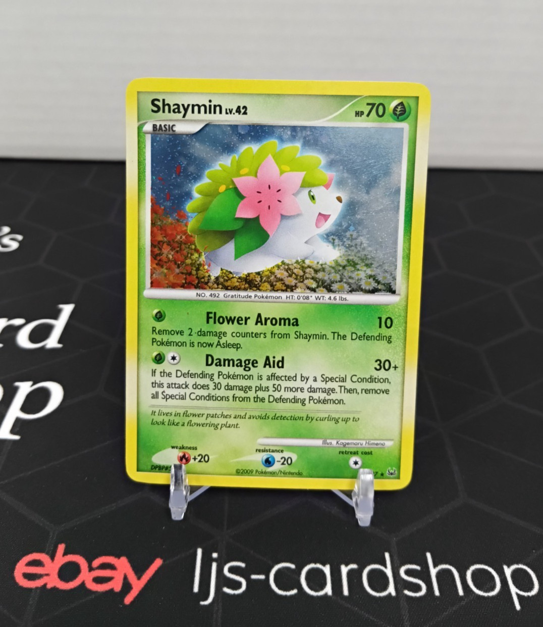 Shaymin Platinum 14/127 Cosmos Holo Rare LP Pokemon Card T1