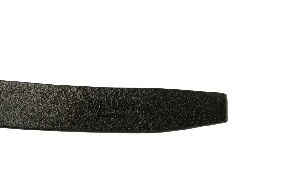 Cinturón de cuero negro para mujer Burberry "Cadena con hebilla B" talla S Foto 4 de 4