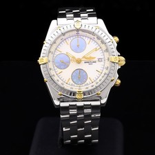 Breitling Chronomat Chronograph steel gold mother of pearl dial B13050 serviced