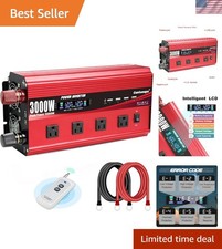 3000W Power Inverter 12V to 110V/120V with LCD  Remote for RV, Boat, and Home