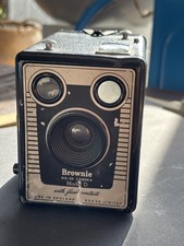 Vintage Kodak Box Brownie Camera   Film Tested  Working   Includes 2 Rolls 120