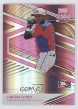 2020 Panini Elite Extra Edition Dominican Prospect League Pink Fabian Lopez n1u