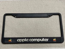 NEW VINTAGE APPLE Rainbow Logo License Plate Frame 1980s Employee Giveaway