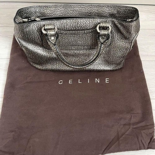 Celine Handtasche Beuteltasche Handtasche Boogie Leder silber echt - Bild 12 von 24