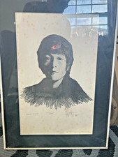 1981 Artist Proof “John” Portrait of John Lennon Monogram Signature HST Vintage