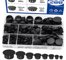 Tapones de pl stico nylon 200 piezas para orificios redondos, 8 tama os