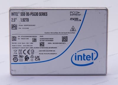 95% Health Intel D5 P5530 1.92TB SSD 2.5'' U.2 NVME PCIE SSSDPF2KX019XZN1