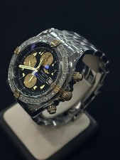 Breitling B13356 Chronomat Evolution Two Tone 1.60ctw Diamond Bezel Watch B & P 3