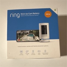 Ring Stick Up Cam Battery Indoor/Outdoor 1080p Wi-Fi Motion Night Two-Way White
