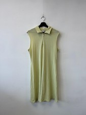 Vintage Ronni Nicole Dress Womens 12 Green Sleeveless Zip Collared Shift Y2K