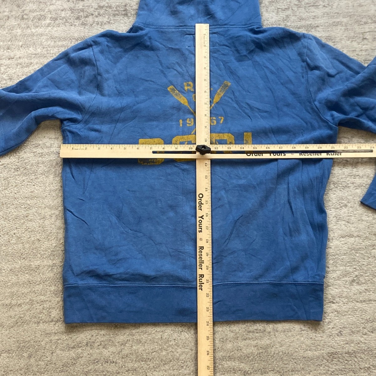 Denim & Supply Ralph Lauren Full Zip Hoodie Medium Blue DSRL Oar