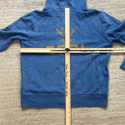 Denim & Supply Ralph Lauren Full Zip Hoodie Medium Blue DSRL Oar