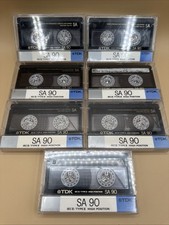 Lot of 7 Vintage TDK SA 90 High Bias Type II Used Recordable Cassette SA90