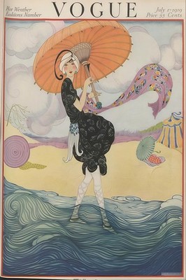 Vogue July 1919 Cover Poster   - Art Deco Fashion 16x24  Premium Art Print