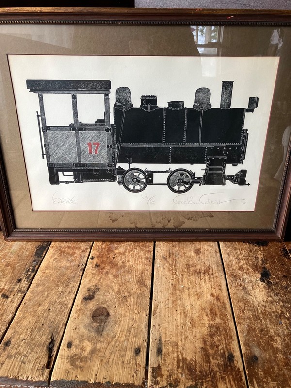 Limited edition Print Of A Steam Locomotive, Titled "Engine" by Jonathan Talbot