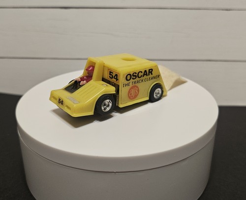 AJ’s Oscar Track Cleaner Slot Car Yellow Vintage