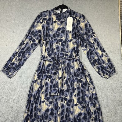 NWT Masai Copenhagen Blue & white floral print Maxi dress Size Medium #601