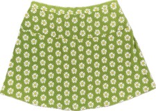 Xtraordinary Girls Skirt Size L Green Daisy Floral A-Line Stretch Skort
