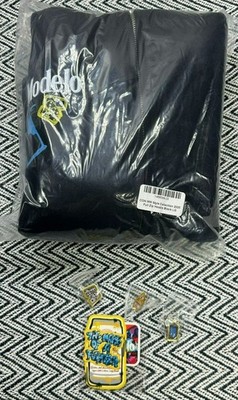 Modelo Mens Full-Zip Hoodie Black Large With Pins Set Limited Edition