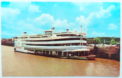 Mississippi River Excursion Liner Postcard Vintage Chrome New Orleans Louisiana