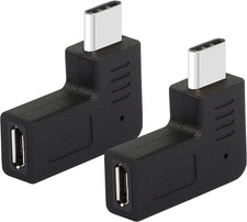 Right Angle USB C to Micro USB Adapter, 90 Degree Type C Male to Micro 5Pin USB