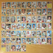 1968 Topps Baseball Partial Set Of 64 With Rookies & Stars Low Grade