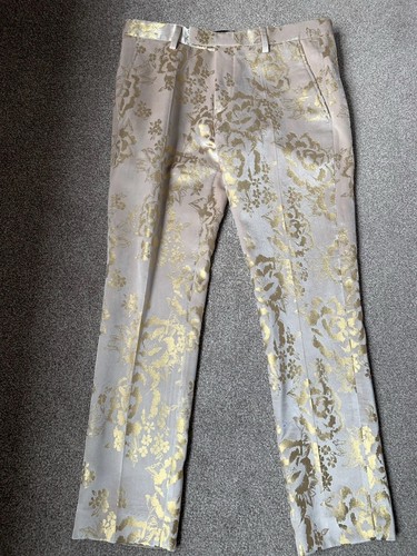 Twisted Tailor Gold Gaines Champagne 2 Piece Suit Chest 40”R W32”L30” NEW - Picture 4 of 12