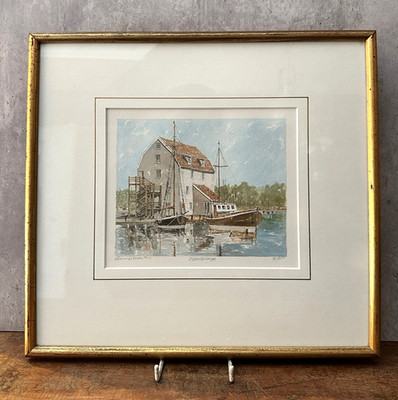 Phillip Martin Woodbridge signierter limitierter Wandbildrahmen maritime Küste