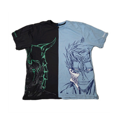 Bleach Espada Grimmjow & Ulquiorra Men's L Black/Blue Short Sleeve Shirt