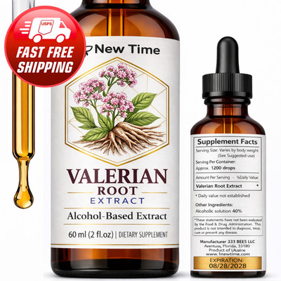 Valerian Root Extract Stress Relief Sleep Calm Herbal Drops 60 ml (2 fl oz)