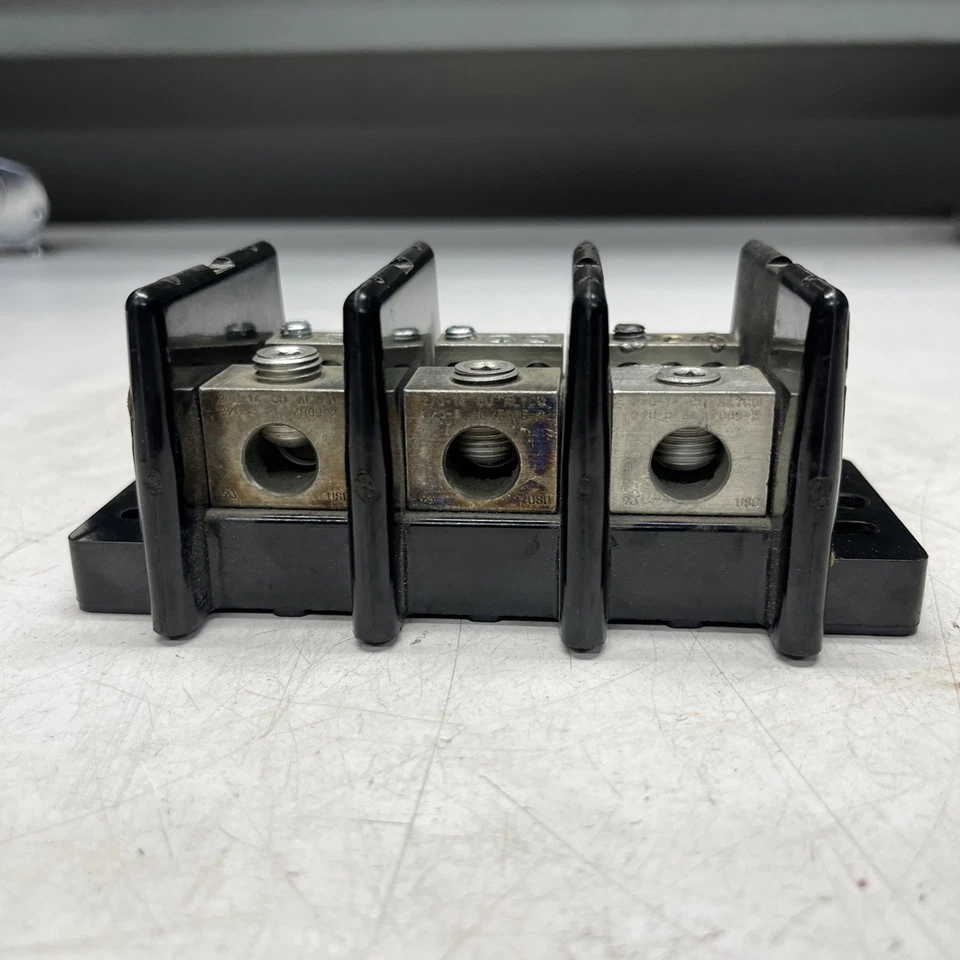 BUSSMANN 16021-3 Power Distr Block,Al/Cu,600V AC/DC 4XK14 - Image 4 of 4