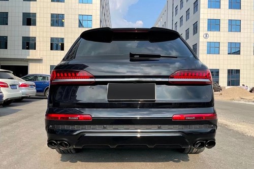 Stoßstange Diffusor Doppelauslass Endrohre für Audi Q7 SUV 4M MOPF 20+ Schwarz - Afbeelding 11 van 11